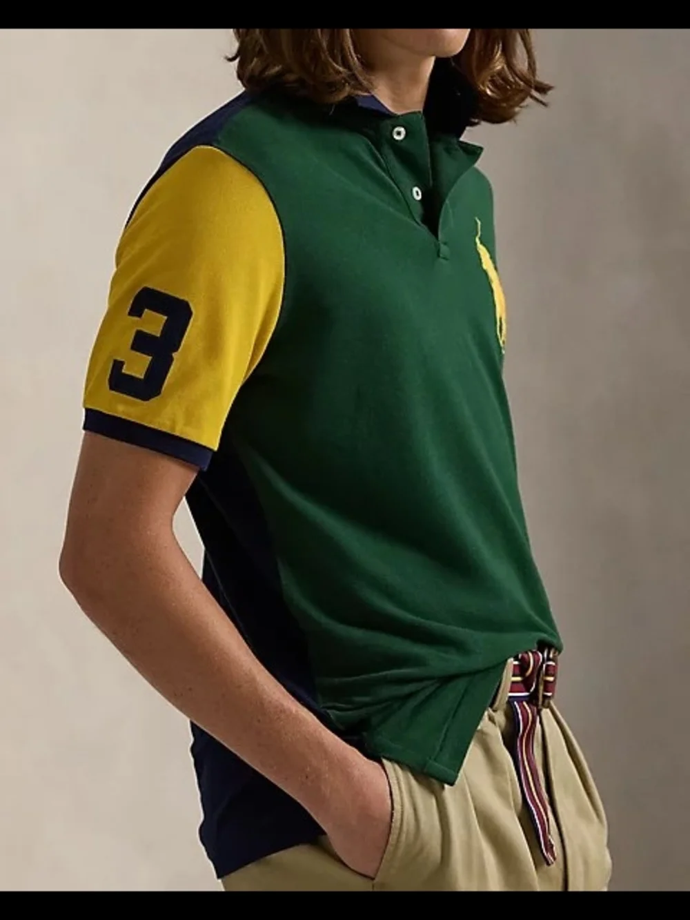 Polo by Ralph Lauren Classic Colorblock Green Polo Shirt